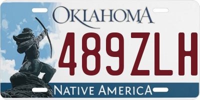 OK license plate 489ZLH