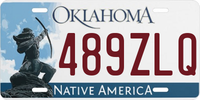OK license plate 489ZLQ