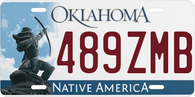 OK license plate 489ZMB