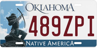 OK license plate 489ZPI