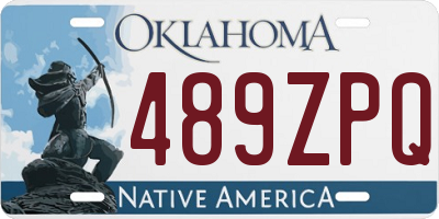 OK license plate 489ZPQ