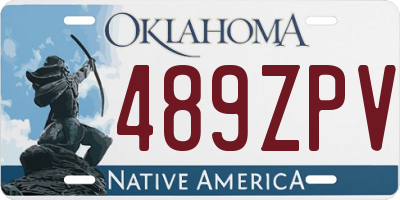 OK license plate 489ZPV