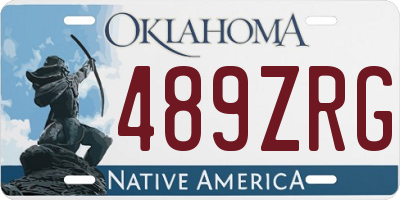 OK license plate 489ZRG