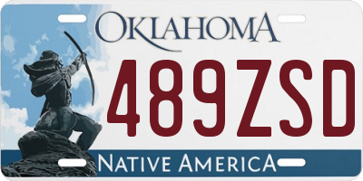 OK license plate 489ZSD