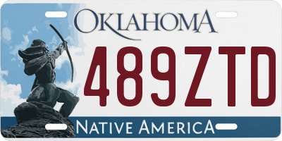 OK license plate 489ZTD