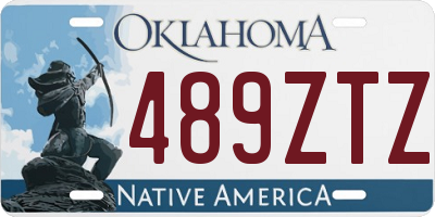 OK license plate 489ZTZ