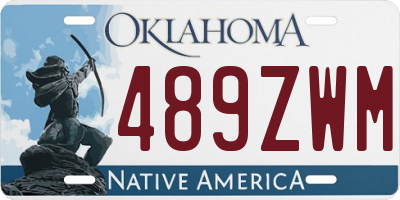 OK license plate 489ZWM