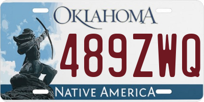 OK license plate 489ZWQ