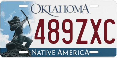 OK license plate 489ZXC