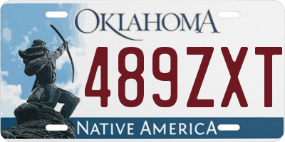 OK license plate 489ZXT
