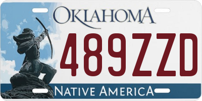 OK license plate 489ZZD