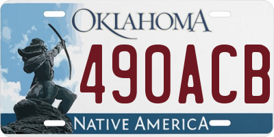 OK license plate 490ACB