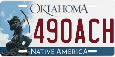 OK license plate 490ACH
