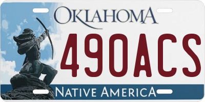OK license plate 490ACS