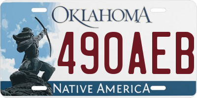 OK license plate 490AEB