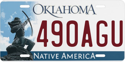 OK license plate 490AGU