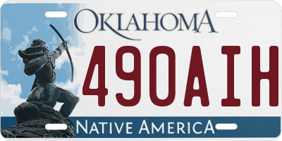 OK license plate 490AIH