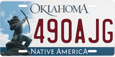 OK license plate 490AJG