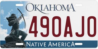 OK license plate 490AJO