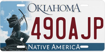 OK license plate 490AJP