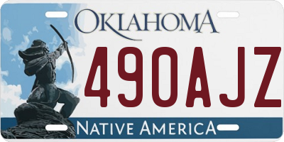 OK license plate 490AJZ