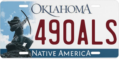 OK license plate 490ALS