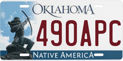 OK license plate 490APC