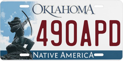 OK license plate 490APD
