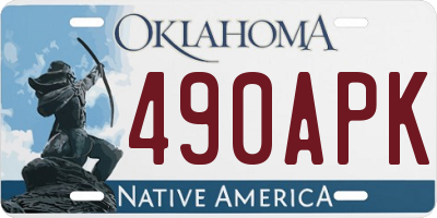 OK license plate 490APK