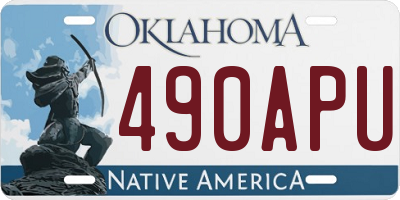 OK license plate 490APU