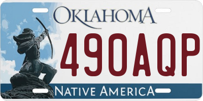 OK license plate 490AQP