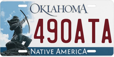 OK license plate 490ATA