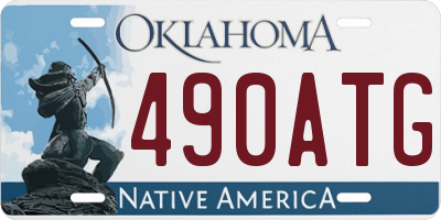 OK license plate 490ATG