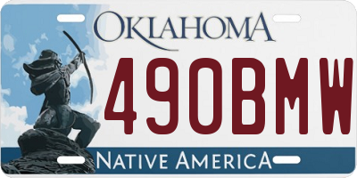 OK license plate 490BMW