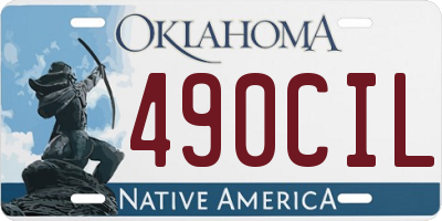 OK license plate 490CIL