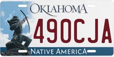 OK license plate 490CJA