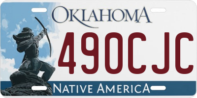 OK license plate 490CJC