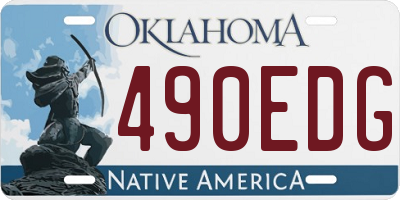 OK license plate 490EDG