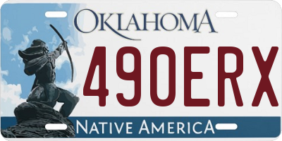OK license plate 490ERX