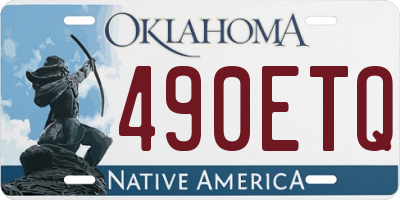 OK license plate 490ETQ