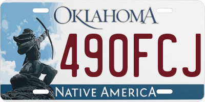 OK license plate 490FCJ
