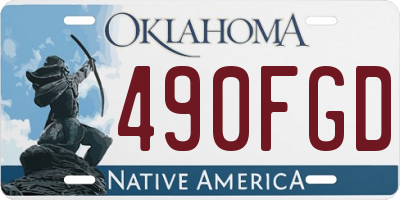 OK license plate 490FGD