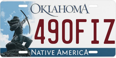 OK license plate 490FIZ