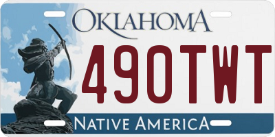 OK license plate 490TWT