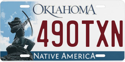 OK license plate 490TXN