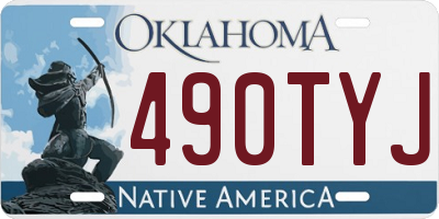 OK license plate 490TYJ