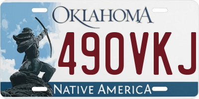 OK license plate 490VKJ