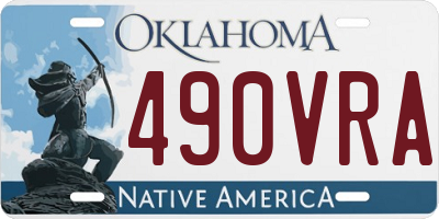 OK license plate 490VRA
