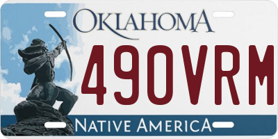 OK license plate 490VRM