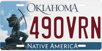 OK license plate 490VRN